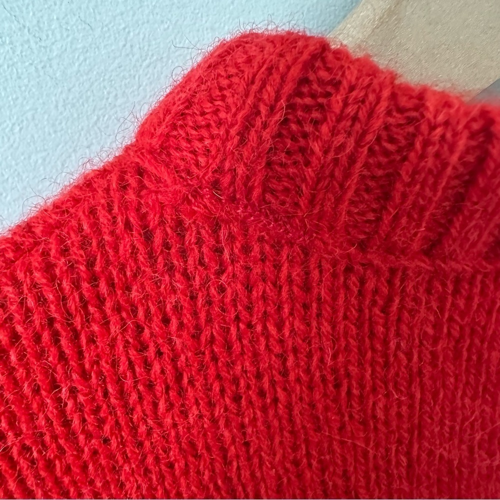 Vintage Jerslid Womens L Red Nautical Knit Sweater USA Made Wool Blend - Picture 10 of 12